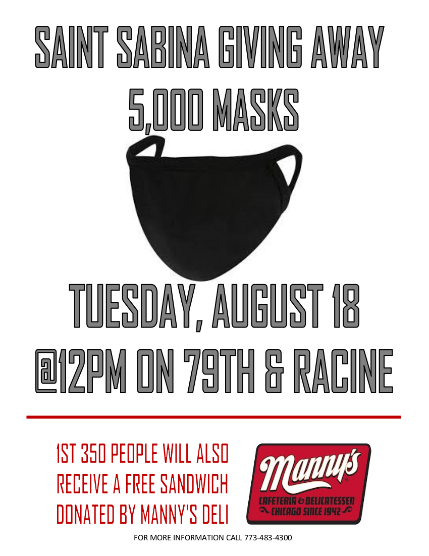 Mask Giveaway on August 18th at Noon
