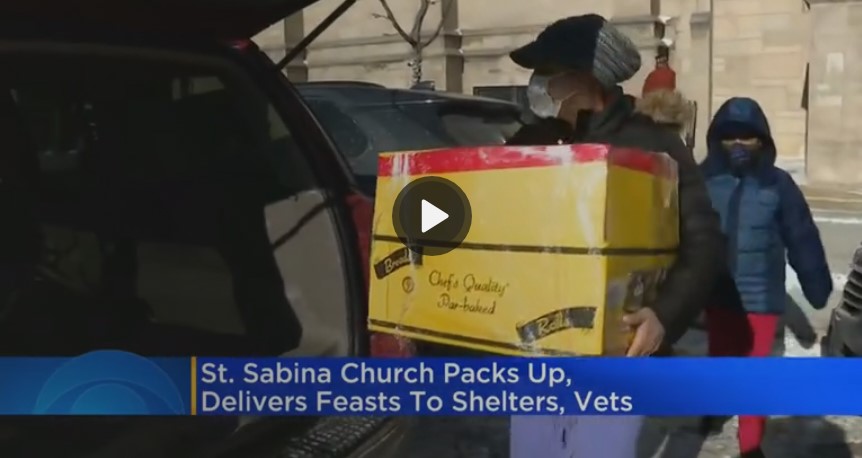 CBS Chicago News: St. Sabina delivers holiday meals, gifts to shelters, veterans on Christmas