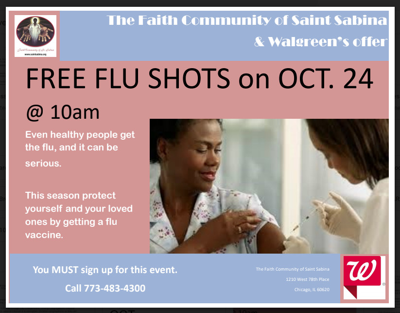 Free Flu Shots - Oct. 24th