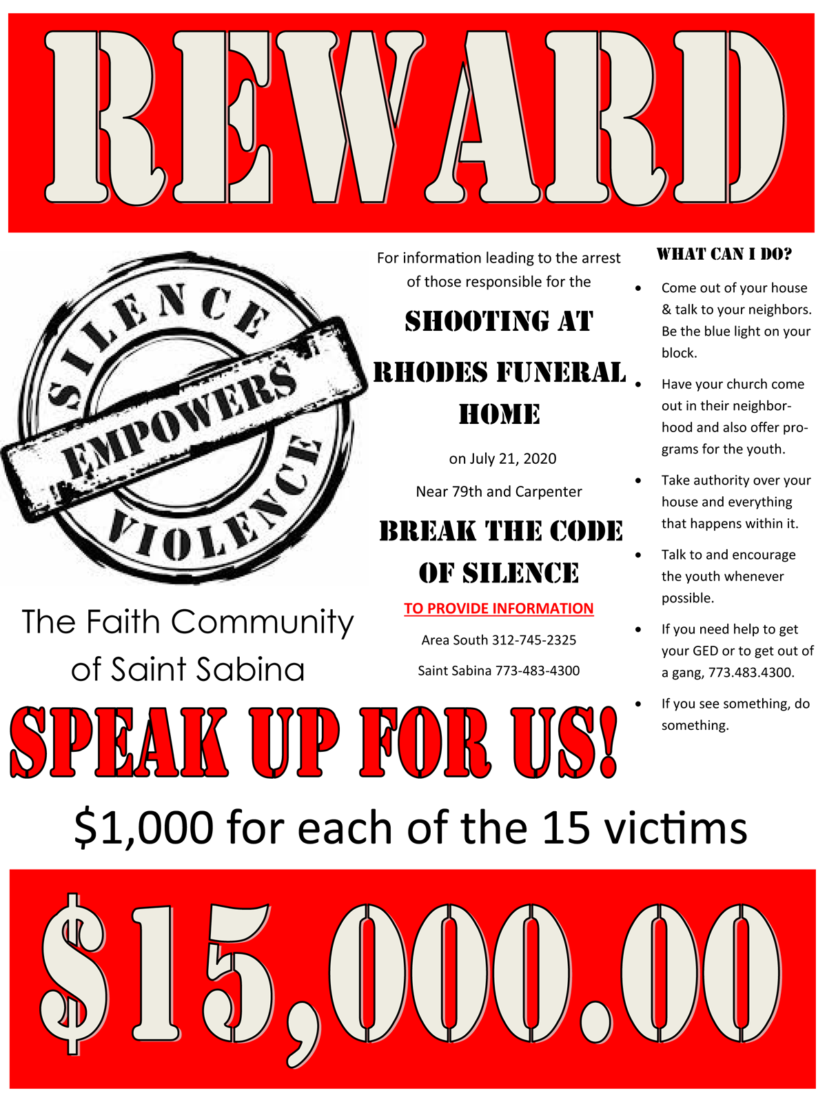 Reward - Rhodes Funeral Home - $15, 000