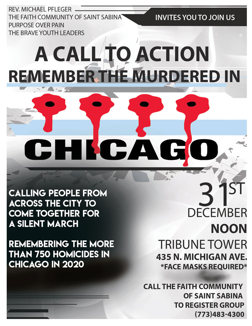 New Years Eve Silent March - Call to Action to Remember the murdered in Chicago