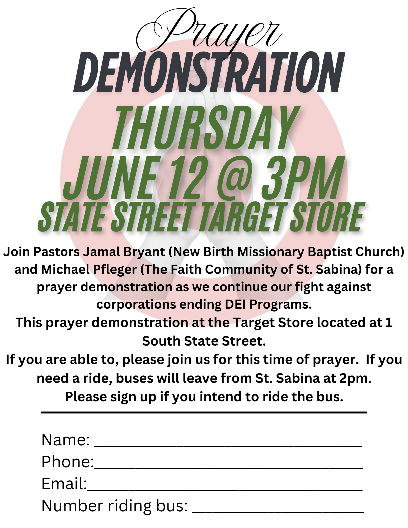 Prayer and Demonstration at State Street Target